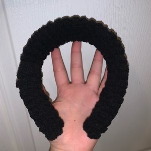 Black Fur Headband